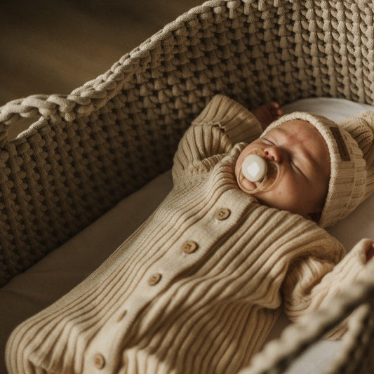 Mozesmandje wieg [Beige] | Handgehaakt | Incl Matras, Molton en Hoezen | Standaard apart
