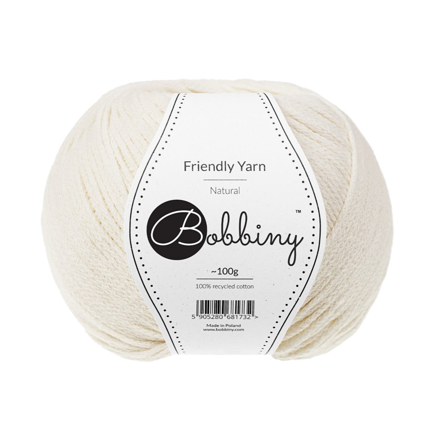 Bobbiny Friendly Yarn [Natural] | 100 meter | 100 gram